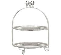 Ymxygz 2 Tier Cake Stand Sturdy Afternoon Tea Stand to Display a Cake, Sandwich, Cupcake Buffet Food Platters Serving Platter