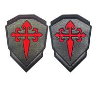 Ymxygz 2pcs Knights Templar Embroidered Patches Cross Military Combat Embroidery Badges for Clothing Morale Army Patch