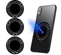 Ymxygz 4 Pcs Magnetic Phone Mount Metal Plate, Wireless Charging Compatible Phone Magnet Sticker for Magnetic Phone Holder
