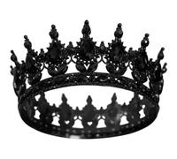 Ymxygz Baroque Round Crown for Women, Queen Crown Rhinestone Wedding Crowns and Tiaras Bridal Hair Accessories for Princess Party Birthday