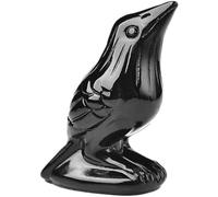 Ymxygz Black Obsidian Raven Figurine Statue Hand Carved Crystal Reiki Raven Statue Lucky Guardian Pocket Halloween Party Decor