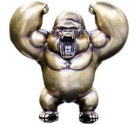 Ymxygz Brass Miniature Gorillas Figurine Gorilla Statue Desktop Ornament Animal Ornament Miniature Statue for Shelf Indoor Living Room