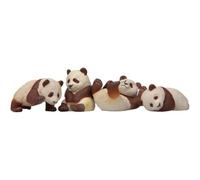 Ymxygz Cute Panda Sculpture, 4pcs/set Miniature Panda Decoration, Animal Figures Ornaments, Micro Landscape Dollhouse Decor for Desk Aquarium Dollhouse Garden