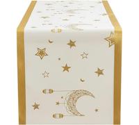 Ymxygz Eid Mubarak Tablecloths, Muslim Table Runner, Ramadan Table Cover Moon Star Table Protector Cover for Islamic Muslim Party Decoration