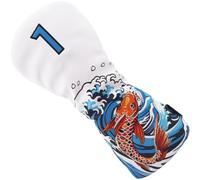 Ymxygz Embroidery Fish Style Golf Headcover Funny Driver Headcover Pu Leather Headcover Hand-made Golf Head Covers for Golfer