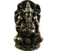 Ymxygz Gold Lord Ganesha Statues Elephant God Statue Brass Sculpture Indian Ganesh Buddha Figurine Handmade Gift Decoration Ornaments for Home, Garden, Car