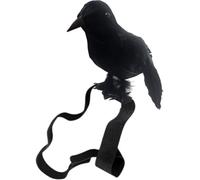 Ymxygz Halloween Realistic Crow Black Feather Crow Statue Shoulder Strap Style Halloween Party Decoration Outdoor Bird Props for Holiday Dressing