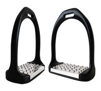 Ymxygz Horse Stirrup, 1 Pair High Strength Durable Riding Stirrups, Metal Safety Stirrups Equestrian Stirrups Treads with Non-slip Rubber Pad