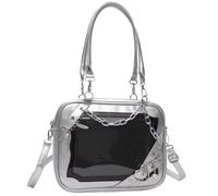 Ymxygz Kawaii Ita Bag, Cute Y2k Star Heart Messenger Bag with Metal Chain, Aesthetic Tote Shoulder Crossbody Purse for Women Girls