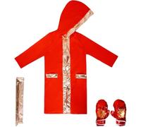 Ymxygz Kids Boxing Costume, Hooded Robes Uniform with Belt Gloves Set Cosplay Costume Halloween Cosplay Dress Up Suit for Christmas