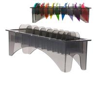 Ymxygz Plastic Blade Organizer for 10 Blades, Rectangular Clipper Comb Holder Storage Case Rack 10 Grid Base for Hair Clipper Limit Comb Guide Comb