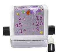 Ymxygz Roller Digital Teaching Stamp Reusable Math Stamp Roller Additions Subtraction Math Practice Questions Within 100 Student Stationery School Gift