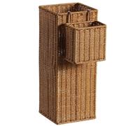 Ymxygz Weaving Umbrella Stand with Hanging Basket Umbrella Bucket Storage Rack Tall Umbrella Holder Bucket for Doorway Porch Bathroom Hallway