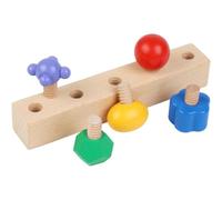 Ymxygz Wooden Nuts and Bolts Set Building Blocks Construction Kit Travel Toy- Model Building Tool Kits for Kids - Wooden Toys Building Tools