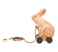 Ymxygz Wooden Push and Pull Toy Rabbit Baby Toy Vintage Pull Toys Learning Activity for Skill Development