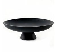 YMXYJM Modern Pedestal Decorative Bowl, Large Resin Fruit Bowl, Black