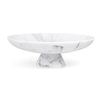 YMXYJM Modern Pedestal Decorative Bowl, Large Resin Fruit Bowl, white