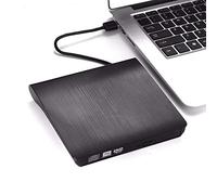 YMY Portable Ultra-Thin External CD Drives DVD Player USB3.0/USB-C 2 in 1 External DVD Recorder CD-ROM Player for Windows iOS etc (Black [USB3.0 + USB-C Converter])
