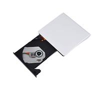 YMY Portable Ultra-Thin External CD Drives DVD Player USB3.0/USB-C 2 in 1 External DVD Recorder CD-ROM Player for Windows iOS etc (White [USB3.0 + USB-C Converter])