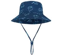 YMYDYFC Baby Sun Hat Toddler Summer UPF 50+ Sun Protection Baby Boy Hats Beach Hats Dinosaur Bucket for Baby Girl Adjustable Kid Cap 2-4 Years Navy