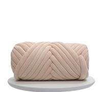 YMYGCC Chunky Yarn 1KG Velvet Thick Super Bulky Chunky Yarn Hand Knitting Woven Thread Basket Blanket Carpets Giant Yarn DIY Arm Hand-knit Blanket Knitting Yarn for Crochet(Beige 1KG)