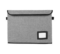 YMYGCC Foldable Clothing Storage Box Washable Comic Book Bin With Handle Enclosed Lid Multipurpose Organizer For HomeOffice(Grey)
