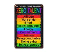 Ymyoo Metal Sign 10 Things That Require Zero Talent Garage Sign for Restaurant 8 * 12inch