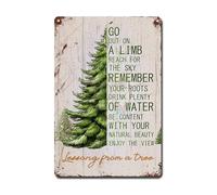 Ymyoo Metal Sign Tin Sign Vintage Wall Art Hiking Lessons From A Tree Hiking Wall Art Hiking Art Prints Hiking Art Decor Hiking Lovers Gift Signs For Garden For Room 6×8 Inches