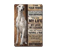 Ymyoo Metal Sign Tin Sign Vintage Wall Art I Am Your Friend Gift for Greyhound Lovers Vintage Wall Art Prints Metal Garden Sign for Bar 8 * 12inches