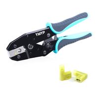 YMYP Crimping Tool For Insulated Flag Terminals - Ratcheting Wire Crimper - AWG 12-10 (4-6mm²) - Electrical Crimping Tool
