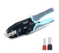 YMYP Crimping Tool for Sleeves Ferrule Terminals & Pin Cord Ends - Ratcheting Wire Crimper - AWG 10-2 (6-35mm²) - Electrical Crimping Tool