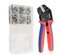 YMYP Open Barrel Terminal Wire Cable Crimping Tool Kit with 330PCS Male Female 2.8mm 4.8mm 6.3mm Spade Kit- 24-16 AWG (0.25-1.5mm²) Crimper for AMP-TE 2.8/4.0/4.8/6.3 JST-SM2.54/XH2.54/VH3.96 & Molex