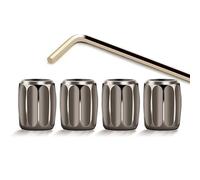 YMYQF 4Pcs Metal Car Tyre Valve Caps for Mercedes-Benz GLK (X204) 2012-2015, Dust Covers Anti-Rust Prevent Air Leakage Tyre Protection Accessories,A