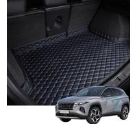 YMYQF Boot Mat, Boot Liner for Hyundai Tucson Plug-in Hybrid/NX4 PHEV 2021 2022 2023 2024 2025, Non-Slip Scratch-Resistant Leather Boot Mats, Car Accessories, Beige