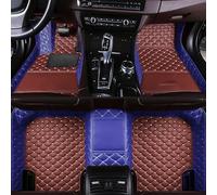 YMYQF Car Floor Mats for Alfa Romeo Stelvio 2017 2018 2019-2022, Leather Full Coverage Foot Pads Carpets Protection Anti-Slip Waterproof All Weather Car Floor Liner,Blue+Brown