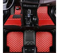YMYQF Car Floor Mats for Nissan X-Trail III (T33) 2022 2023 2024 2025 5-Seat, Leather Full Coverage Foot Pads Carpets Protection Anti-Slip Waterproof All Weather Car Floor Liner,Black+Red