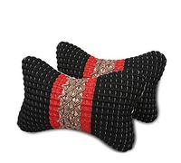 YMZ 2 Piece Car Seat Universal Headrest Neck Pillow Seat Small Headrest Car Interior Accessories Jewelry (Black)