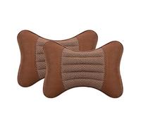 YMZ 2 Pieces of Car Head Pillow Neck Pillow for All Seasons Car Pillow Suitable for Most Cars (Brown)