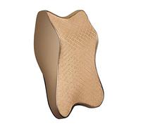 YMZ Car Neck Pillow Pillow Seat Pillow Memory Foam Interior Products Car Interior Accessories (Beige)