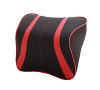 YMZ Car Seat Head Pillow Memory Foam Neck Pillow Car Interior Pillow Car Neck Memory Pillow (black red)