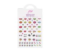 YN Young Nails Nail Decals - Easy-Apply Nail Stickers for Nail Art, Perfect for Layering, Seamless Design (Graffiti Pop)