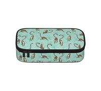 YNAHWT Cute Lemurs Pencil Case Pencil Holder with Zipper Big Capacity Pen Pouch Bag for School Office Supplies Organizer