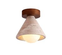YNAHZAOK 11.0 Inch Energy-Saving Lamps for Interior Decoration Lighting Tiffany Style Japanese Decorative Craft Lamp Three-Color Dimming Rustic Ceiling Light for Hallway Corridor Kitchen