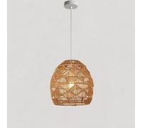 YNAHZAOK Hemp Rope Hand-Woven Restaurant Pendant Light Wabi-sabi Style Bedroom Bedside Pendant Lamp Country Creative Staircase Hanging Ceiling Light Chinese Style Dining Room Chandelier Light Fixture