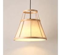 YNAHZAOK Minimalist Conical Open Bamboo FramePendant Light Wabi Sabi Hanging Lamp Adjustable Cord E27 Base Japanese Simple Fixture for Breakfast Nook Sink Area Dining Room Entryway Bedroom Decor