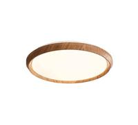 YNAHZAOK North America LED Ultra Bright Ceiling Lamp Close to Ceiling Light Fixture with Wood Grain Round Lighting with Lampshade Ceiling Lamp 3000k/4000K/6500k for Kitchen Island Farmhouse