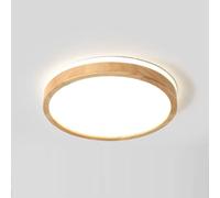 YNAHZAOK Solid Wood Lamp Body LED Ceiling Lighting Minimalist Close to Ceiling Light Fixture Side Illuminated Design Ceiling Lights 3000k/4000K/6500k for Dining Rooms, Bedrooms, Tea Houses