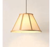YNAHZAOK Trapezoidal Bamboo Pendant Light Japanese Wabi Sabi Minimalist Hanging Lamp with Adjustable Suspension Cable E27 Universal Socket for Dining Room Kitchen Island Cafe Vacation Rental Interi