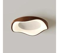 YNAHZAOK Wood Grain Finish LED Ceiling Light Energy-Saving Lamps for Interior Decoration Lighting Minimalist with Acrylic Lampshade Ceiling Lamp 3000k/4000K/6500k for Kitchen Island Farmhouse