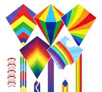 Ynanimery Kite, 5 Pack Rainbow Kites for Kids Ages 4-8 Easy to Fly